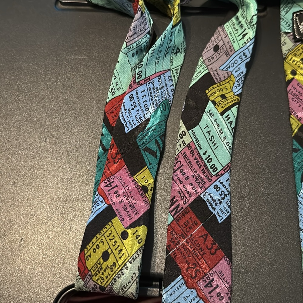 Nicole Miller colorful ticket stub Pattern Tie - Picture 2 of 4